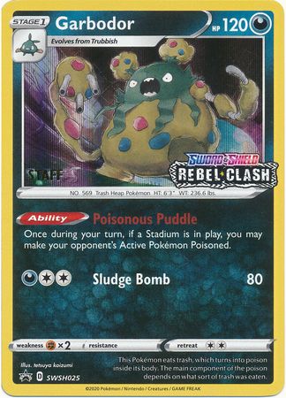 Garbodor (SWSH025) (Staff Prerelease Promo) [Sword & Shield: Black Star Promos] | North Game Den