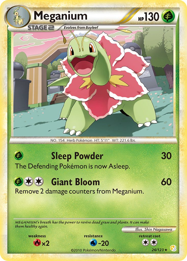 Meganium (26/123) (Theme Deck Exclusive) [HeartGold & SoulSilver: Base Set] | North Game Den