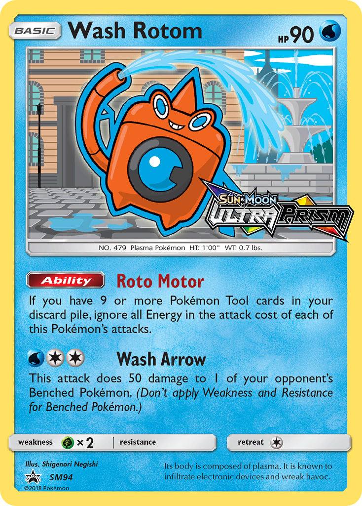 Wash Rotom (SM94) [Sun & Moon: Black Star Promos] | North Game Den