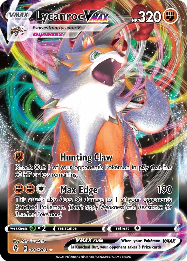 Lycanroc VMAX (092/203) [Sword & Shield: Evolving Skies] | North Game Den