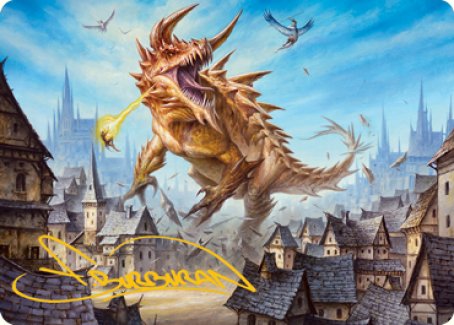 Tarrasque Art Card (Gold-Stamped Signature) [Dungeons & Dragons: Adventures in the Forgotten Realms Art Series] | North Game Den