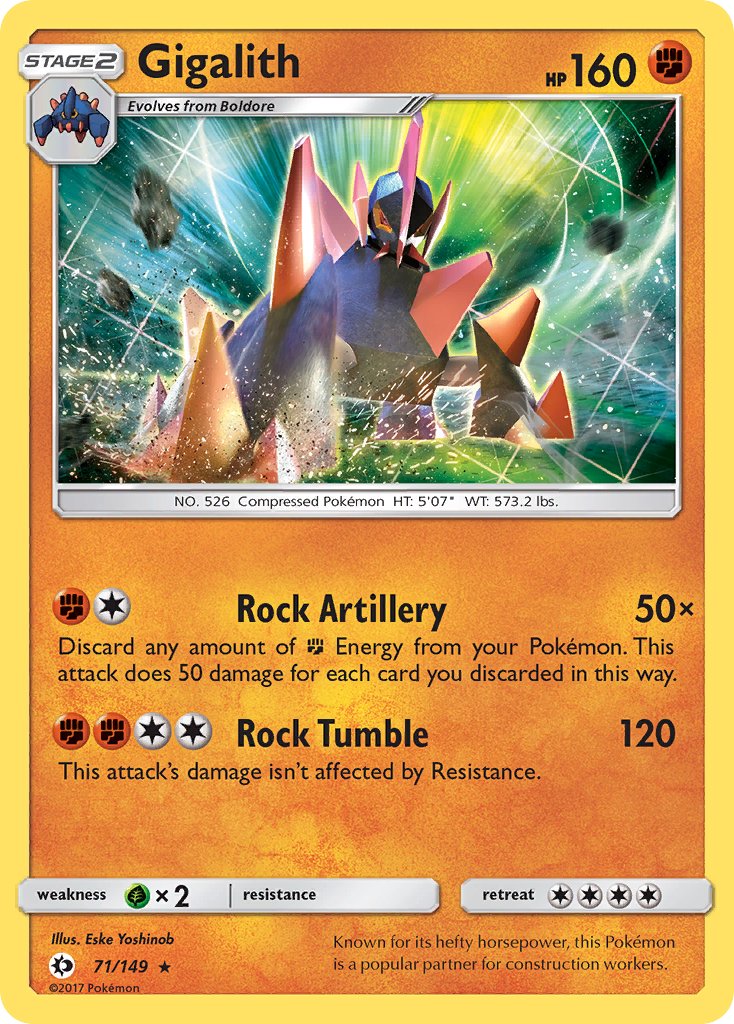 Gigalith (71/149) (Cosmos Holo) (Blister Exclusive) [Sun & Moon: Base Set] | North Game Den