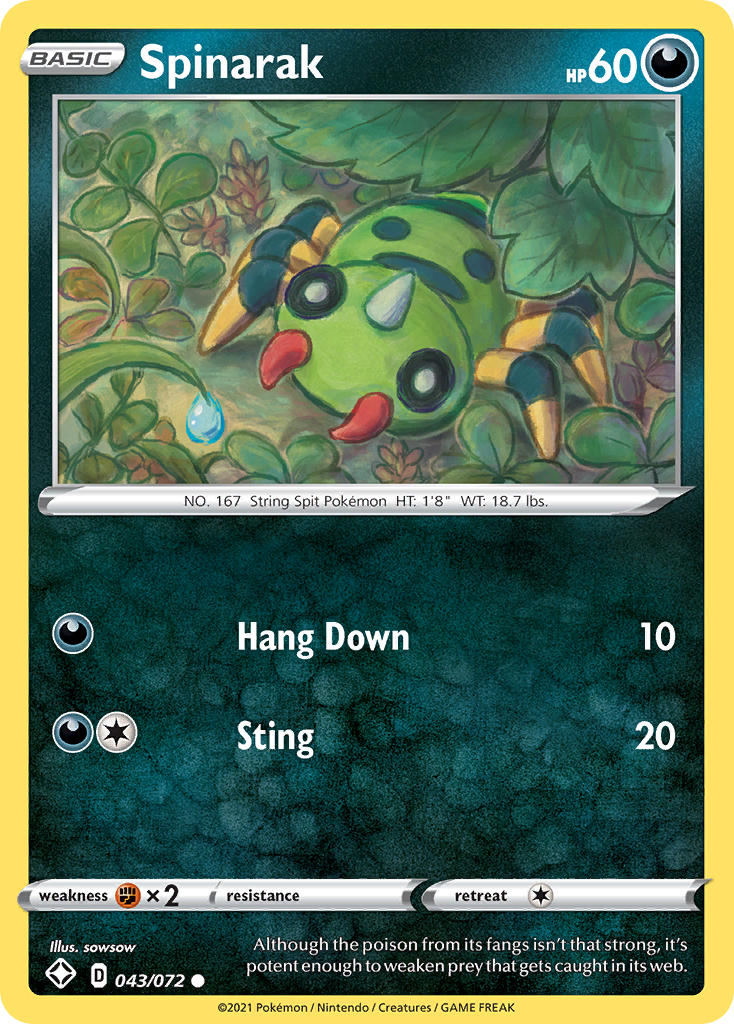 Spinarak (043/072) [Sword & Shield: Shining Fates] | North Game Den