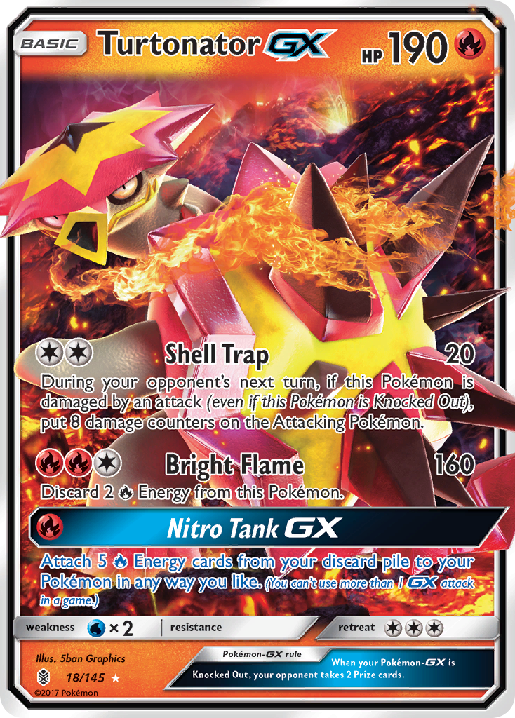 Turtonator GX (18/145) [Sun & Moon: Guardians Rising] | North Game Den