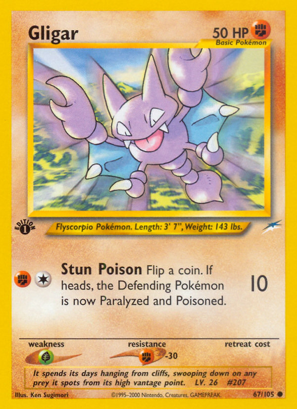 Gligar (67/105) [Neo Destiny 1st Edition] | North Game Den