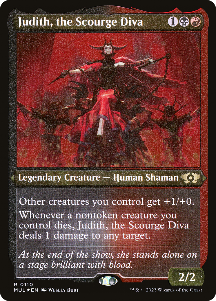 Judith, the Scourge Diva (Foil Etched) [Multiverse Legends] | North Game Den