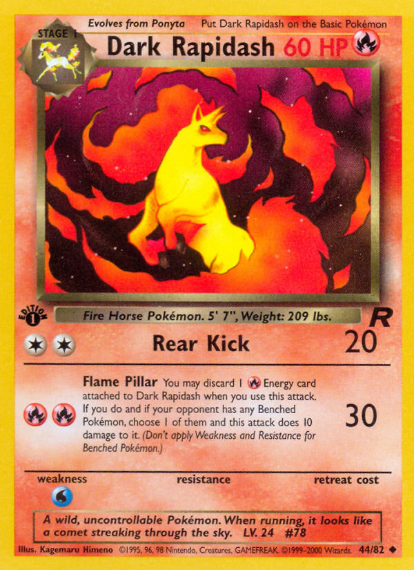 Dark Rapidash (44/82) [Team Rocket 1st Edition] | North Game Den