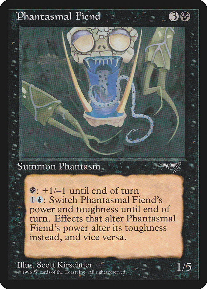 Phantasmal Fiend (Dark Green Background) [Alliances] | North Game Den