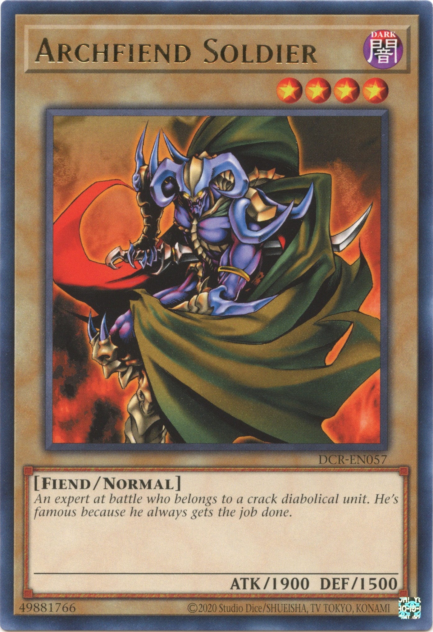 Archfiend Soldier (25th Anniversary) [DCR-EN057] Rare | North Game Den