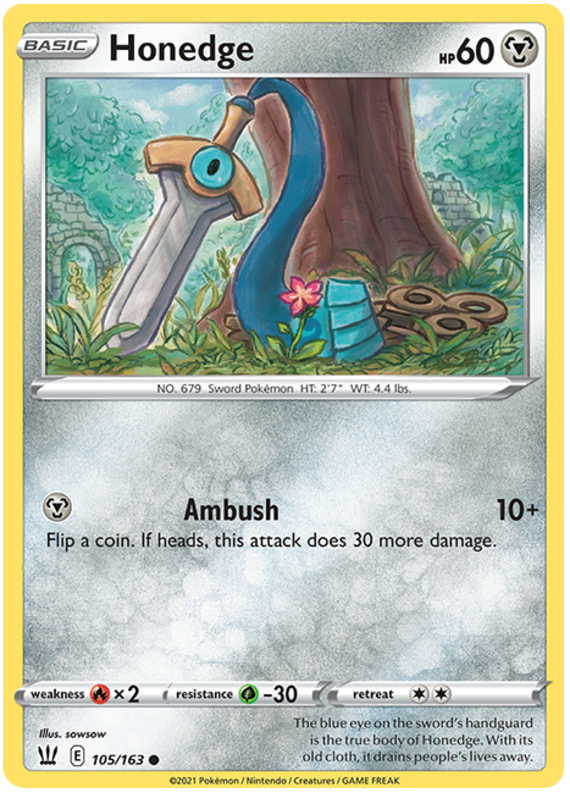 Honedge (105/163) [Sword & Shield: Battle Styles] | North Game Den
