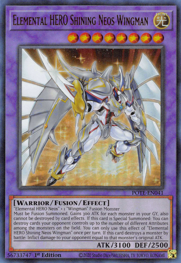 Elemental HERO Shining Neos Wingman [POTE-EN041] Ultra Rare | North Game Den