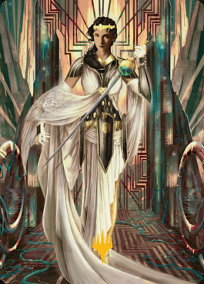 Elspeth Resplendent 2 Art Card (Gold-Stamped Signature) [Streets of New Capenna Art Series] | North Game Den