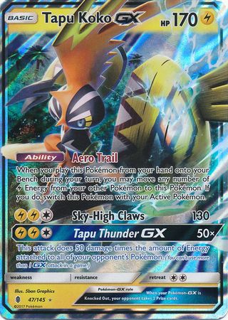 Tapu Koko GX (47/145) (Jumbo Card) [Sun & Moon: Guardians Rising] | North Game Den