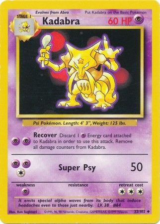 Kadabra (32/102) [Base Set Unlimited] | North Game Den