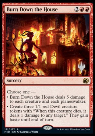 Burn Down the House (Promo Pack) [Innistrad: Midnight Hunt Promos] | North Game Den