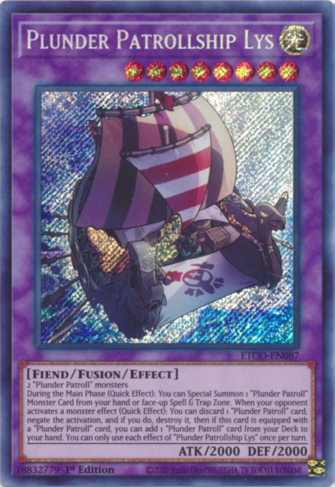 Plunder Patrollship Lys [ETCO-EN087] Secret Rare | North Game Den