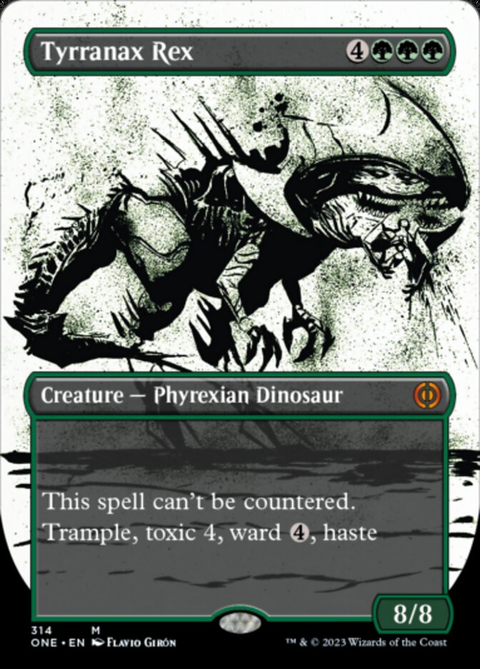 Tyrranax Rex (Borderless Ichor) [Phyrexia: All Will Be One] | North Game Den