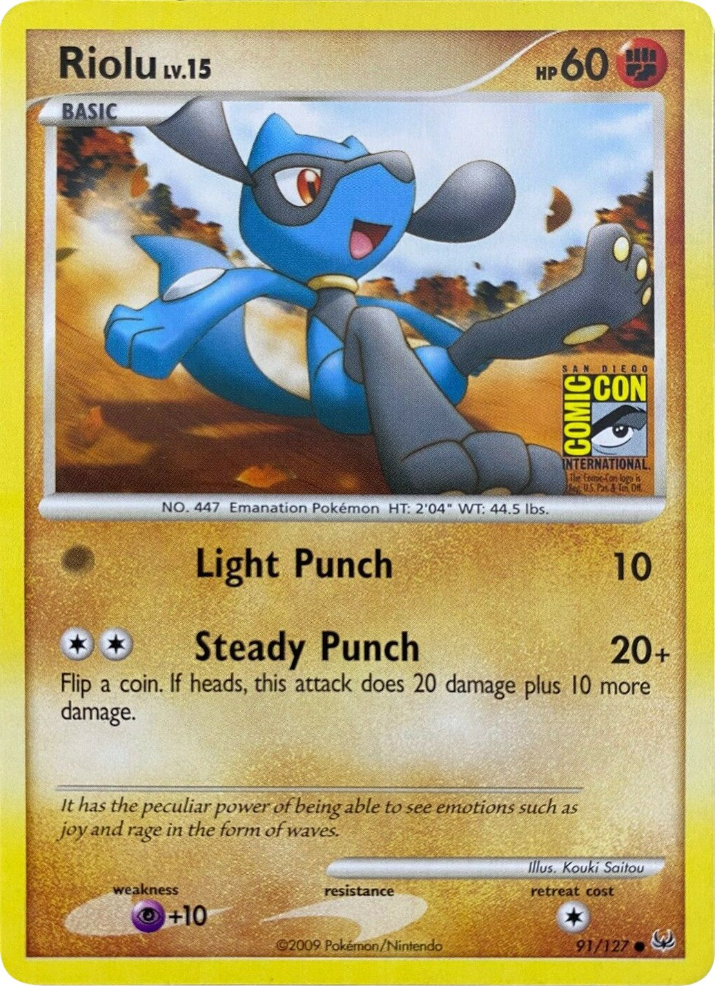 Riolu (91/127) (SDCC 2009) [Platinum: Base Set] | North Game Den