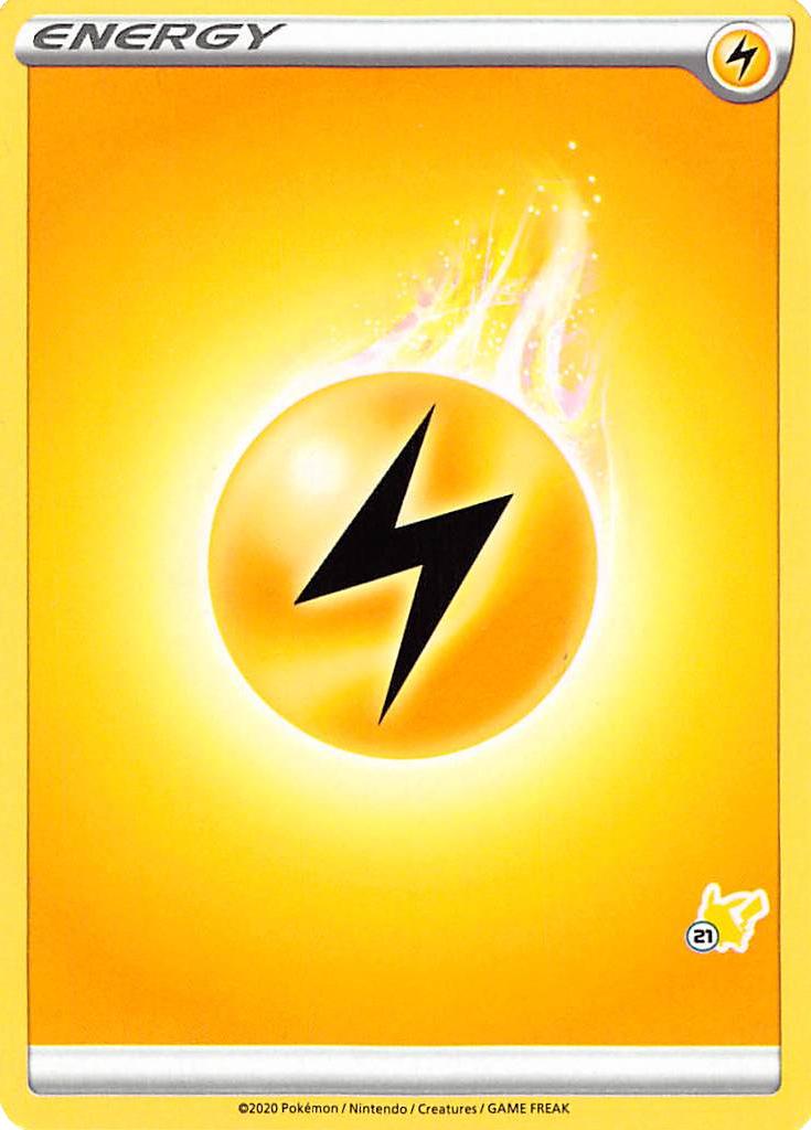 Lightning Energy (Pikachu Stamp #21) [Battle Academy 2022] | North Game Den
