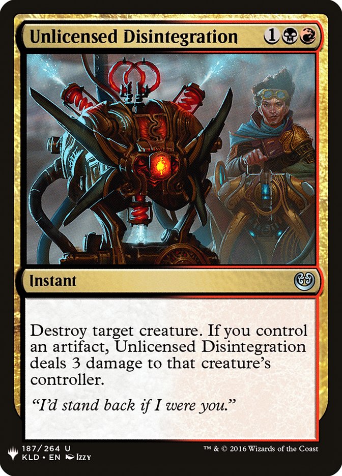 Unlicensed Disintegration [Mystery Booster] | North Game Den