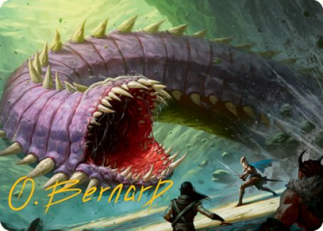 Purple Worm Art Card (Gold-Stamped Signature) [Dungeons & Dragons: Adventures in the Forgotten Realms Art Series] | North Game Den