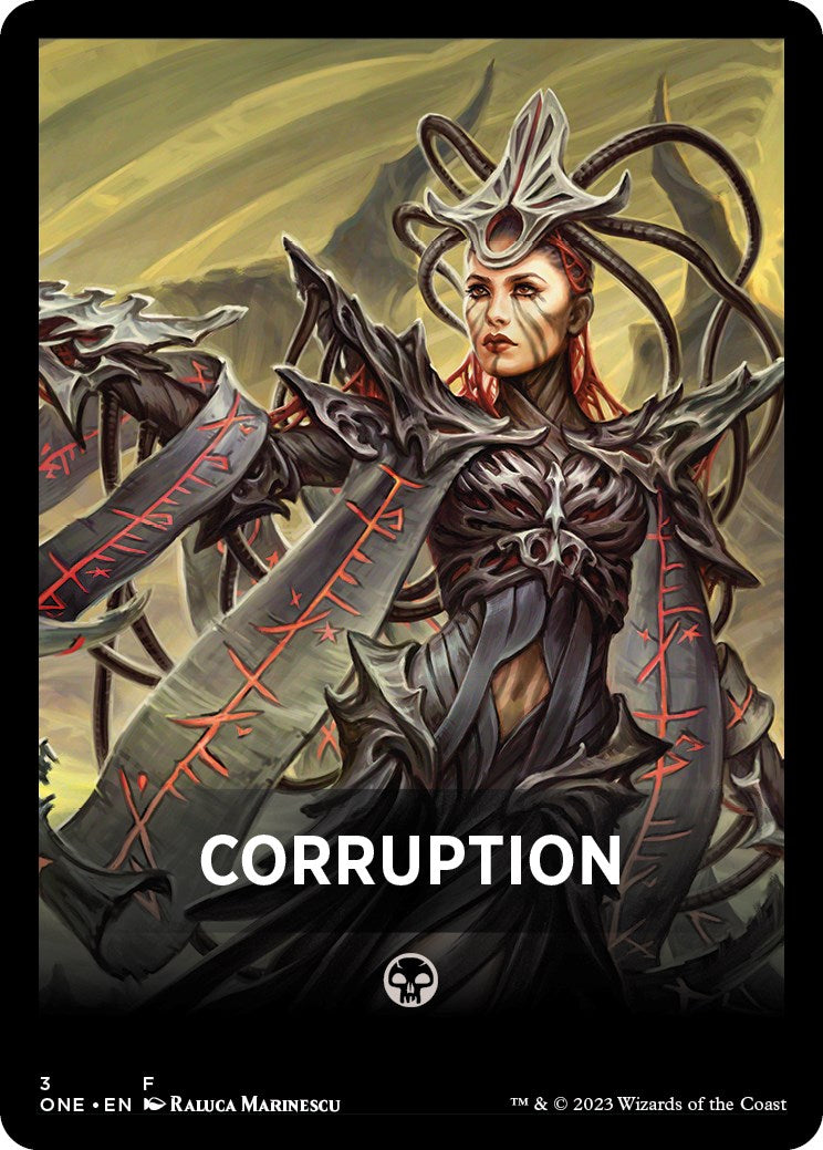 Corruption Theme Card [Phyrexia: All Will Be One Tokens] | North Game Den