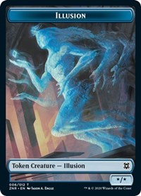 Illusion // Plant Double-sided Token [Zendikar Rising Tokens] | North Game Den