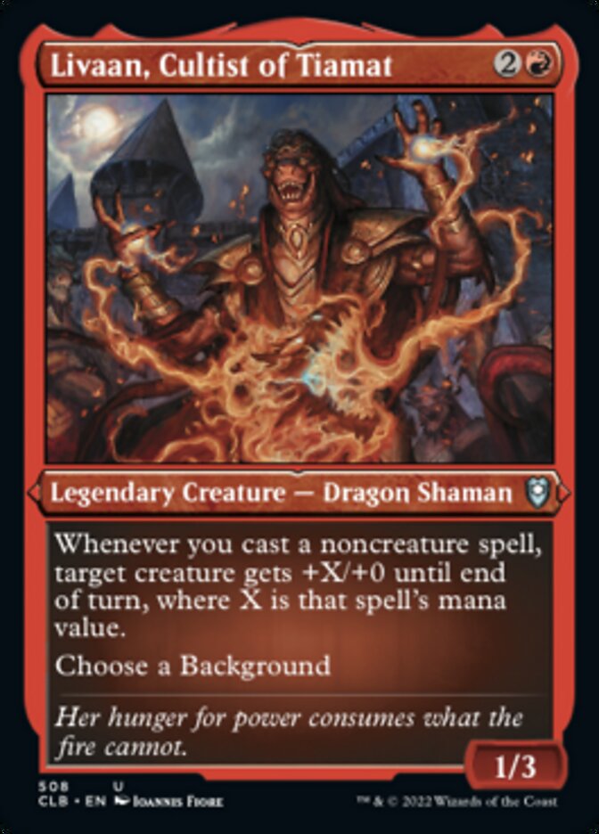 Livaan, Cultist of Tiamat (Foil Etched) [Commander Legends: Battle for Baldur's Gate] | North Game Den