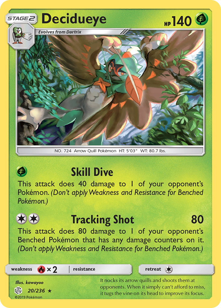 Decidueye (20/236) [Sun & Moon: Cosmic Eclipse] | North Game Den