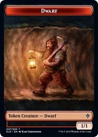 Dwarf // Food (17) Double-sided Token [Throne of Eldraine Tokens] | North Game Den