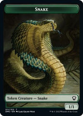 Human // Snake Double-sided Token [Dominaria United Commander Tokens] | North Game Den