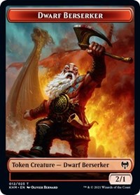 Dwarf Berserker // Emblem - Tibalt, Cosmic Impostor Double-sided Token [Kaldheim Tokens] | North Game Den
