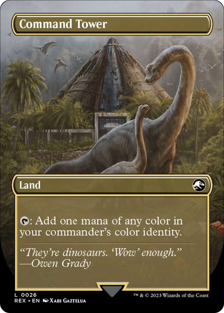 Command Tower // Commander Tower (Borderless) [Jurassic World Collection] | North Game Den