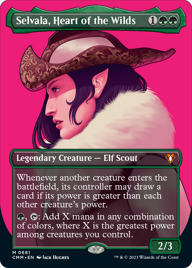 Selvala, Heart of the Wilds (Borderless Profile) [Commander Masters] | North Game Den