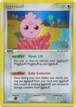 Igglybuff (21/100) (Stamped) [EX: Crystal Guardians] | North Game Den