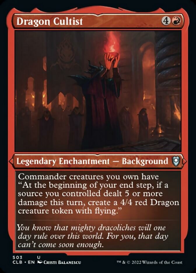 Dragon Cultist (Foil Etched) [Commander Legends: Battle for Baldur's Gate] | North Game Den