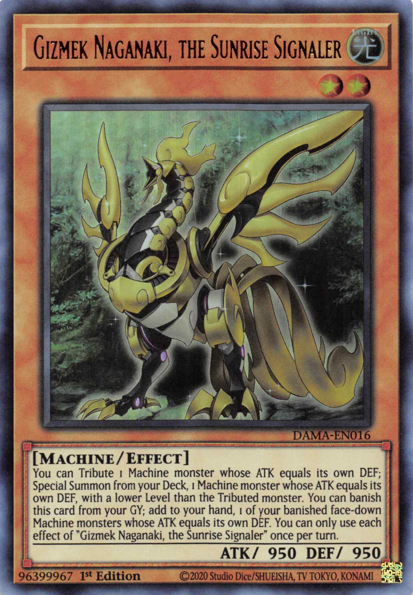 Gizmek Naganaki, the Sunrise Signaler [DAMA-EN016] Ultra Rare | North Game Den