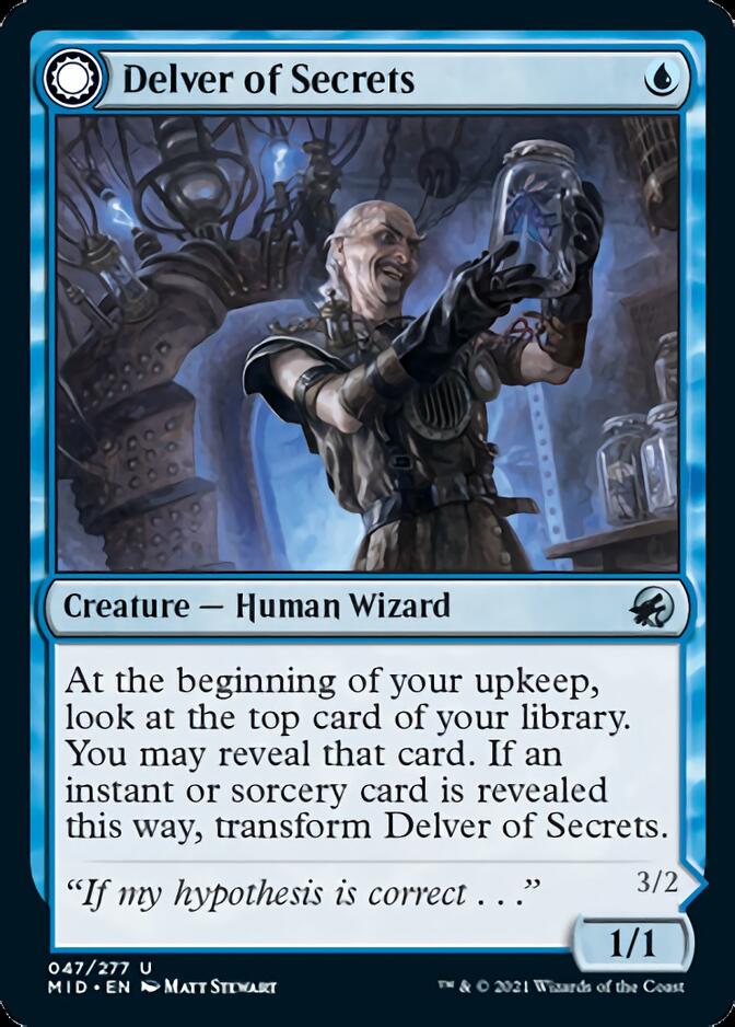 Delver of Secrets // Insectile Aberration [Innistrad: Midnight Hunt] | North Game Den