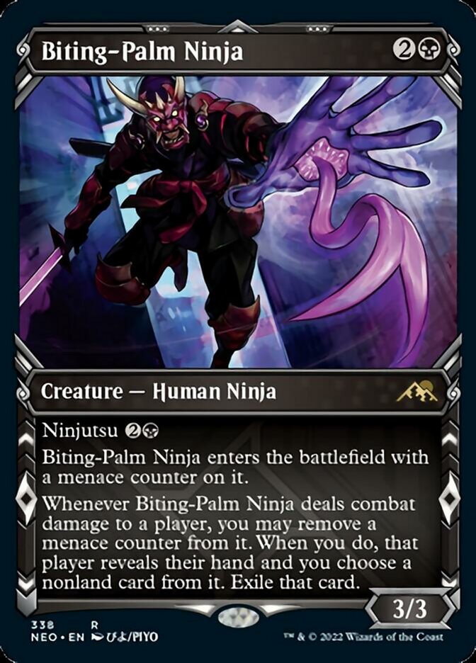 Biting-Palm Ninja (Showcase Ninja) [Kamigawa: Neon Dynasty] | North Game Den