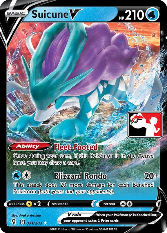 Suicune V (031/203) [Prize Pack Series One] | North Game Den