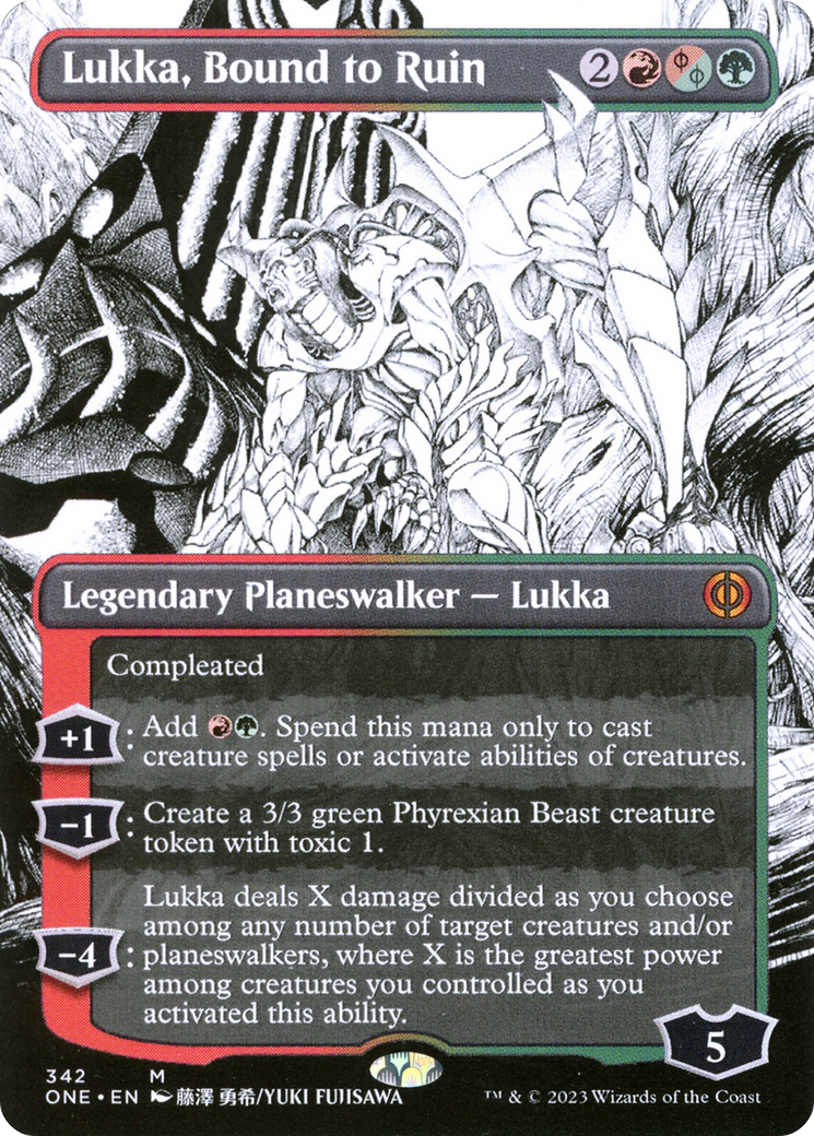 Lukka, Bound to Ruin (Borderless Manga) [Phyrexia: All Will Be One] | North Game Den