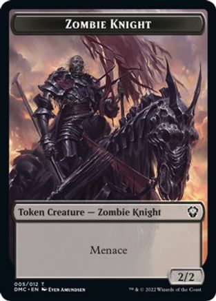 Zombie Knight // Goblin Double-sided Token [Dominaria United Commander Tokens] | North Game Den