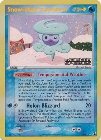 Snow-cloud Castform (29/113) (Stamped) [EX: Delta Species] | North Game Den