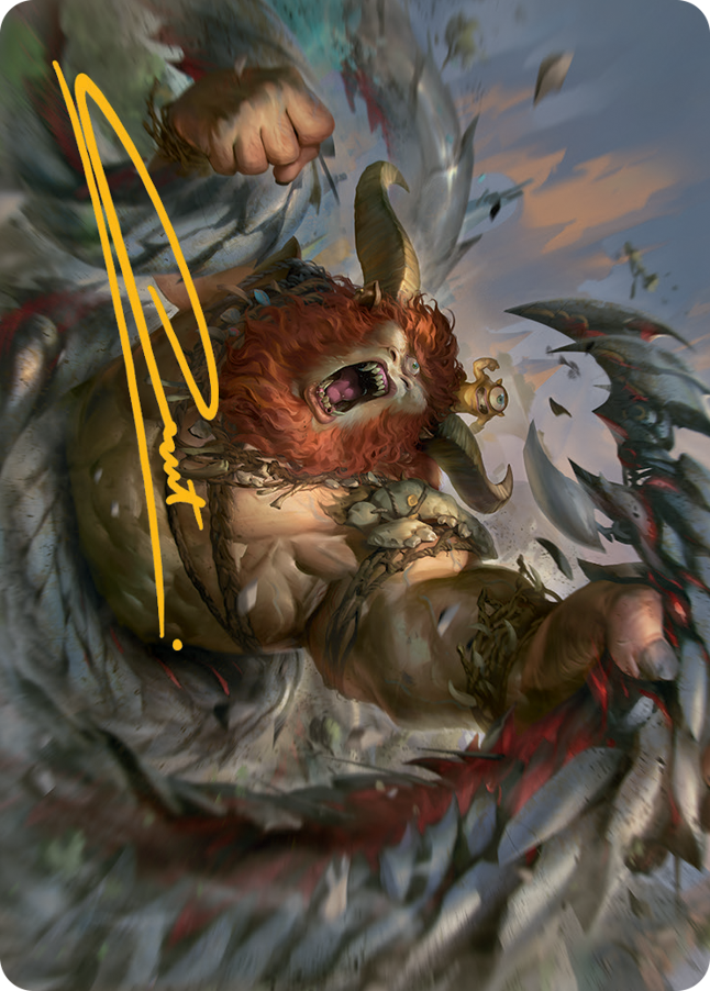 Borborygmos and Fblthp Art Card (42) (Gold-Stamped Signature) [March of the Machine Art Series] | North Game Den