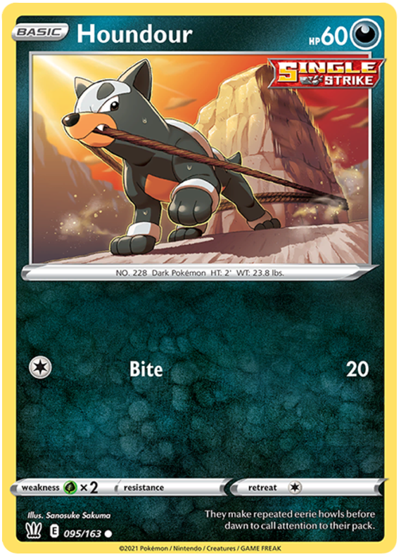 Houndour (095/163) [Sword & Shield: Battle Styles] | North Game Den