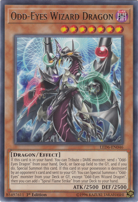 Odd-Eyes Wizard Dragon [LED6-EN046] Rare | North Game Den