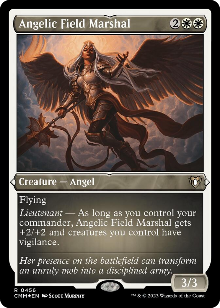 Angelic Field Marshal (Foil Etched) [Commander Masters] | North Game Den