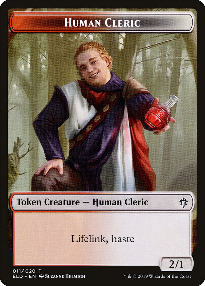 Human Cleric [Throne of Eldraine Tokens] | North Game Den