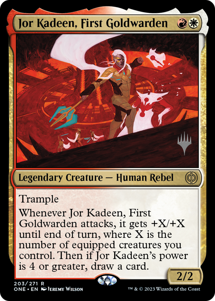 Jor Kadeen, First Goldwarden (Promo Pack) [Phyrexia: All Will Be One Promos] | North Game Den