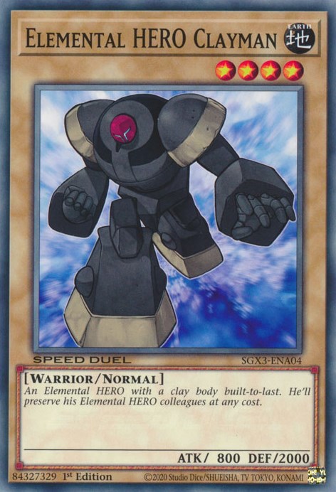 Elemental HERO Clayman [SGX3-ENA04] Common | North Game Den